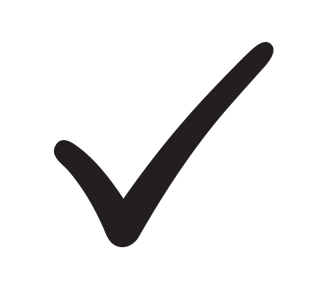 black checkmark